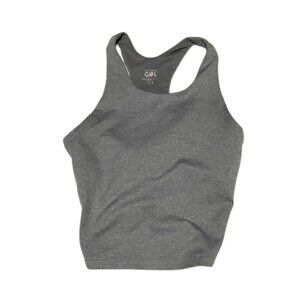 Athleta Girl Sports Bra Girls Large Gray Padded Stretch Racerback